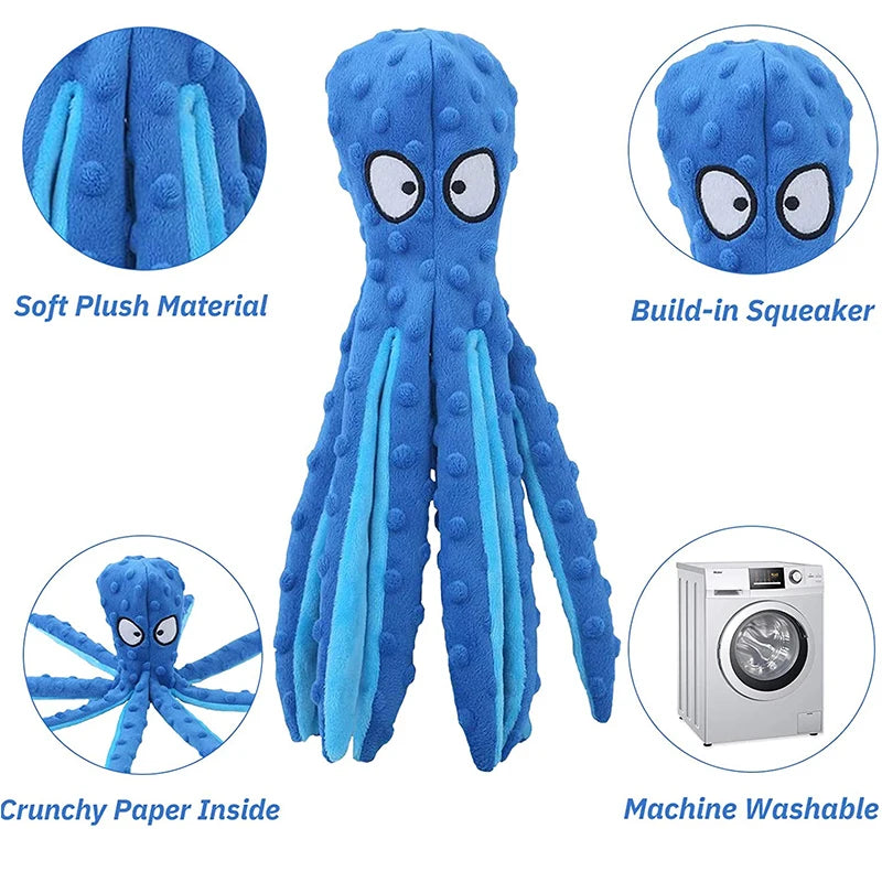 Octopus Skin Shell Bite Resistant Plush Toy for Dog