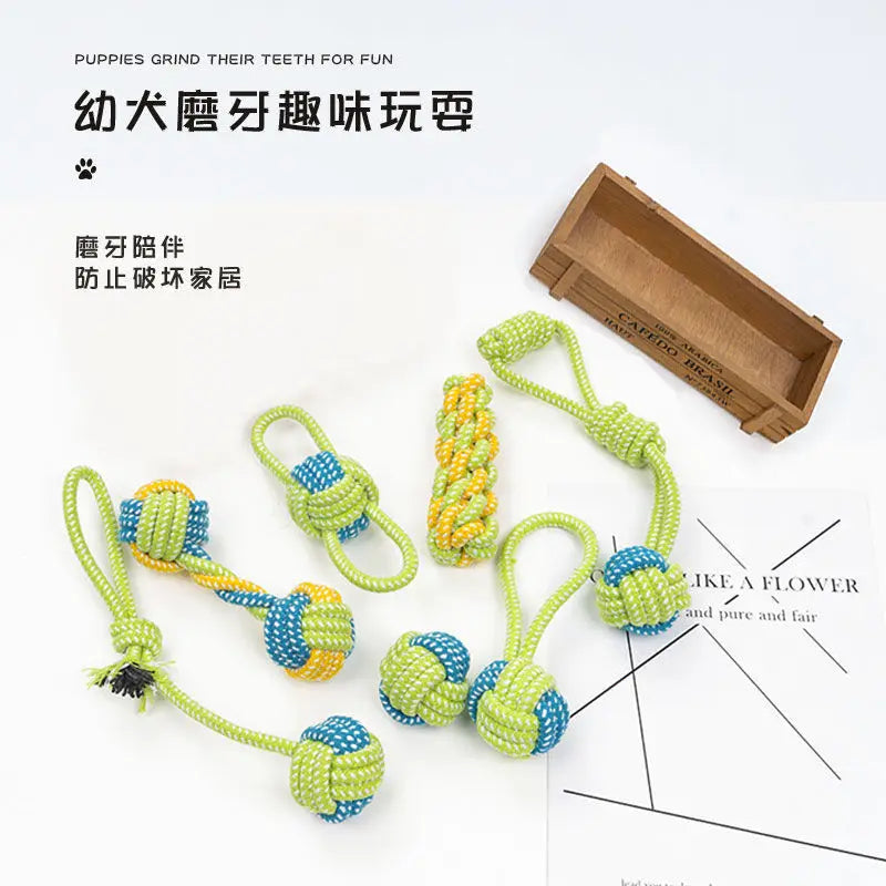 Pet Toys for Large Small Dogs Interactive Cotton Rope & Balls