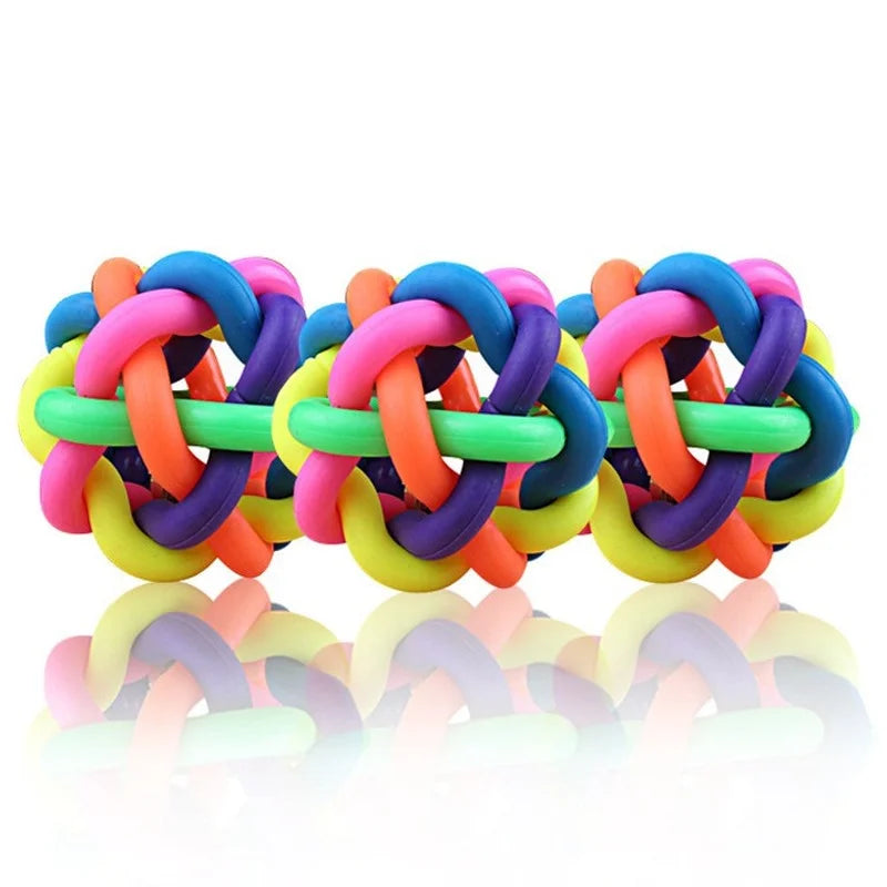 Pet Dog Puppy Cat Colorful Training Chew Ball