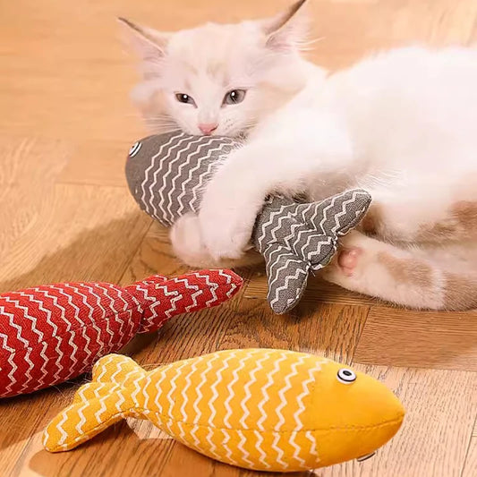 Cat Fish Toy Cat Scratcher Catnip Toy Interactive Simulation Fish