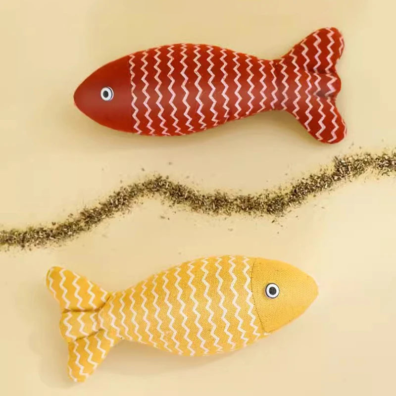 Cat Fish Toy Cat Scratcher Catnip Toy Interactive Simulation Fish