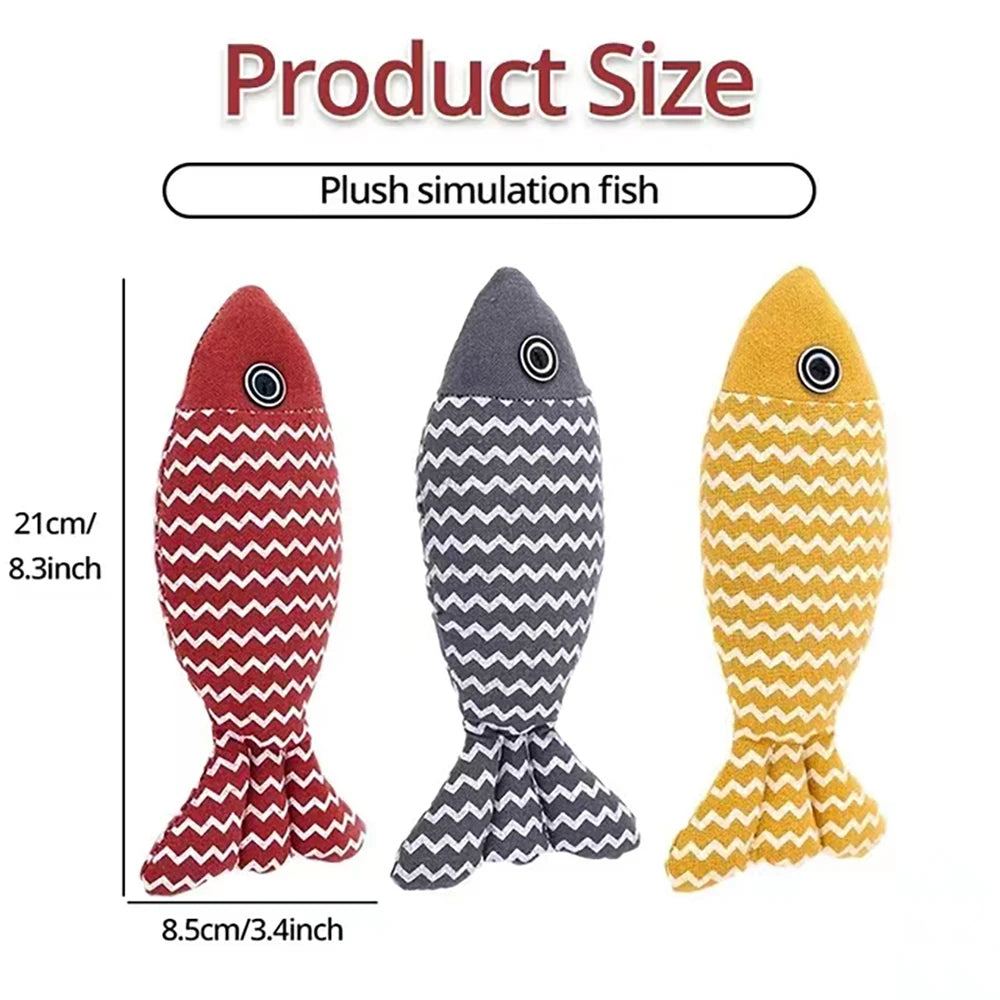 Cat Fish Toy Cat Scratcher Catnip Toy Interactive Simulation Fish