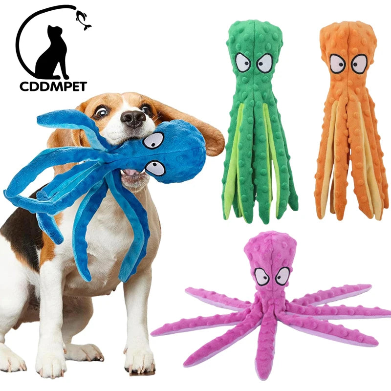 Octopus Skin Shell Bite Resistant Plush Toy for Dog