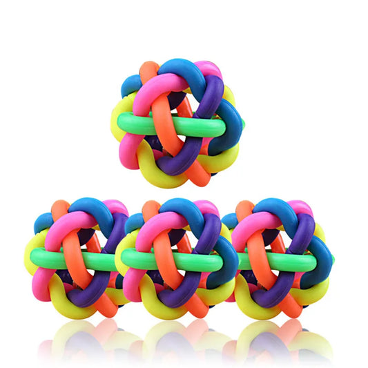 Pet Dog Puppy Cat Colorful Training Chew Ball