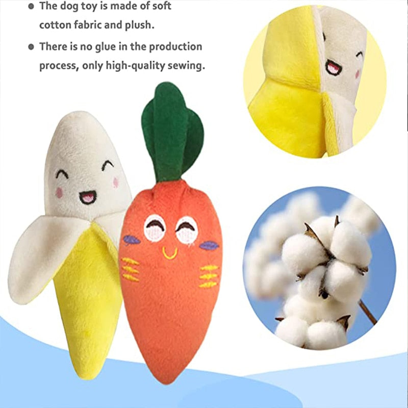 Plush squeaky chew toy