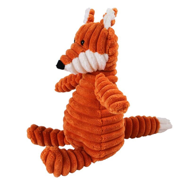 Woolly animal squeaky toys