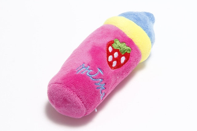 Plush squeaky chew toy