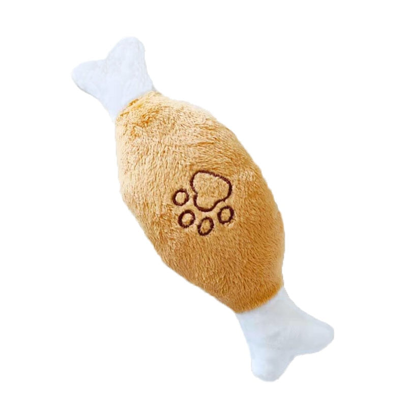 Plush squeaky chew toy