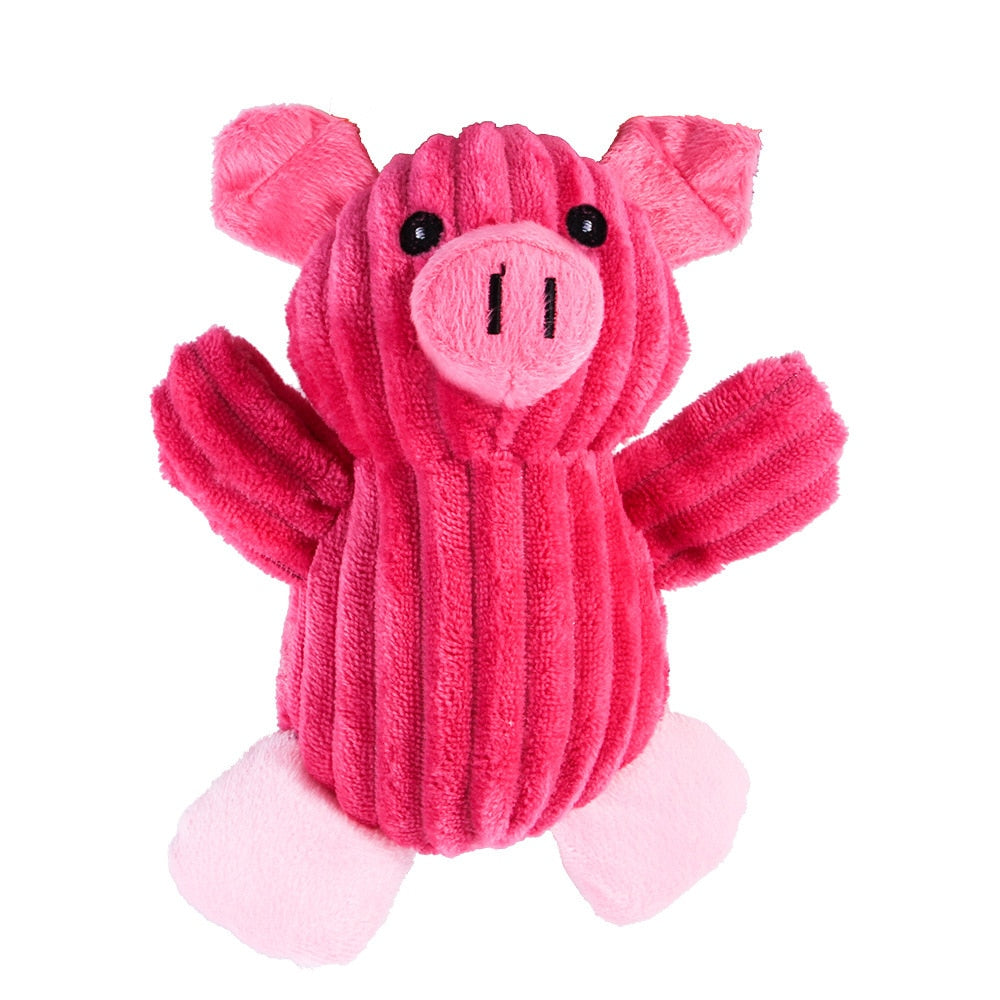 Woolly animal squeaky toys