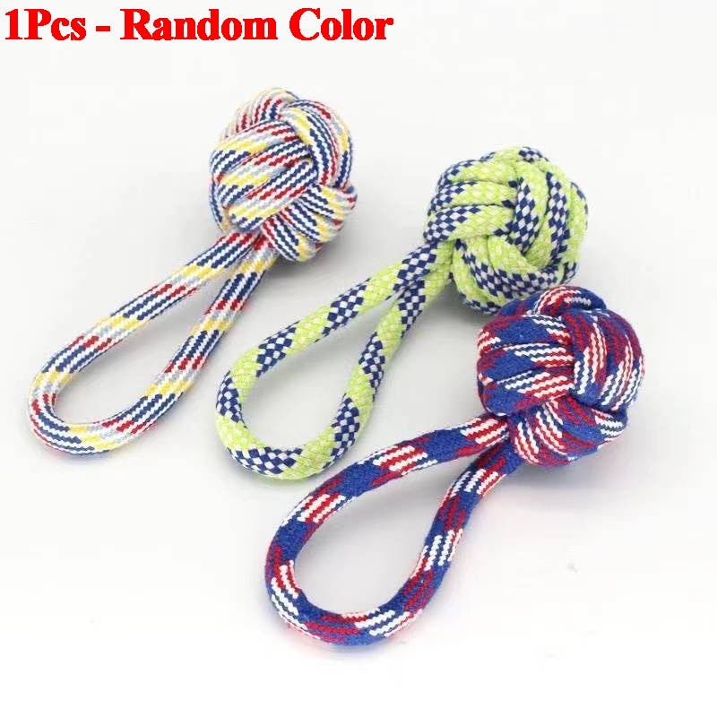 1PC Dog Toy Carrot Knot Rope Ball Cotton Rope Dumbbell Puppy Cleaning Teeth Chew Toy Durable Braided Bite Resistant Pet Supplies