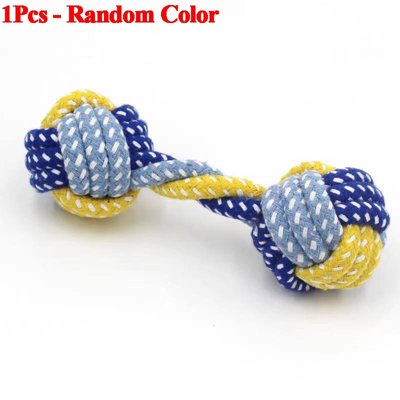 1PC Dog Toy Carrot Knot Rope Ball Cotton Rope Dumbbell Puppy Cleaning Teeth Chew Toy Durable Braided Bite Resistant Pet Supplies